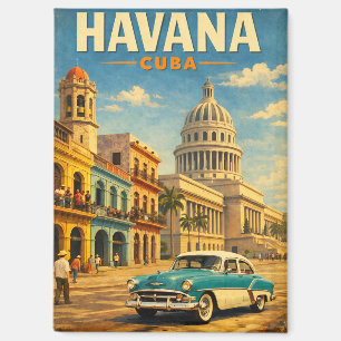 Havanna Kuba Vintage Reise Kunst Magnet