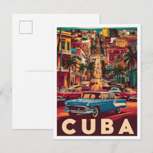 Havanna Kuba Vintage Reise Postkarte