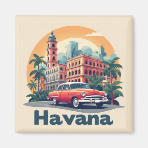 Havanna Kuba Vintage Reisegeschenk 🌎 Magnet