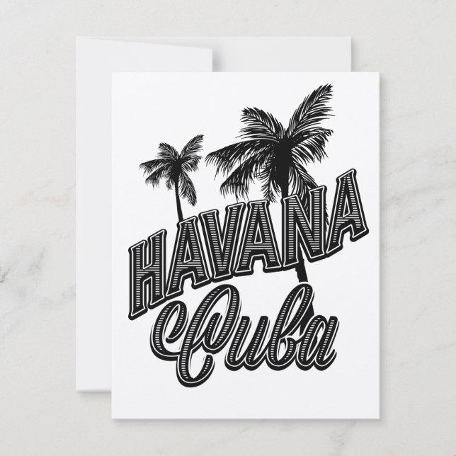 Havanna Kuba Vintage Schriftkunst. (Vorderseite)