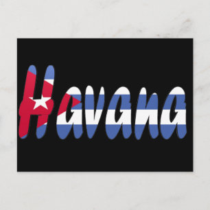 Havanna, kubanische Flagge Postkarte