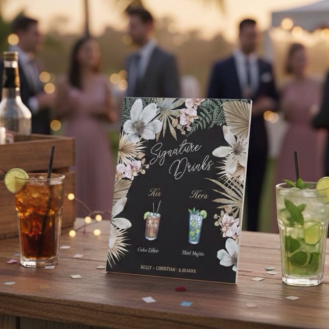 Havanna Nights Kubanische Unterschrift Drinks Sockelschild (Von Creator hochgeladen)