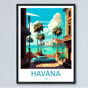 Havanna-Reise-Druck-Wandkunst Havanna-Wandbehang Poster