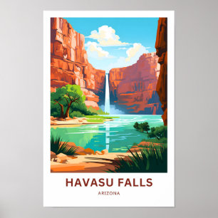 Havasu Falls Arizona Travel Print Poster