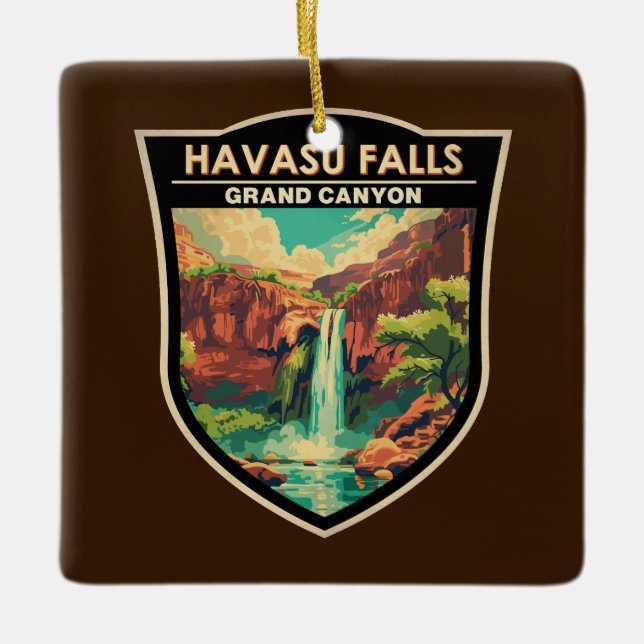 Havasu Falls Grand Canyon Kunst, Dichtung und Musi Keramikornament (Vorderseite)