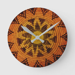 Havasupai Indian Basket Wall Clock Runde Wanduhr