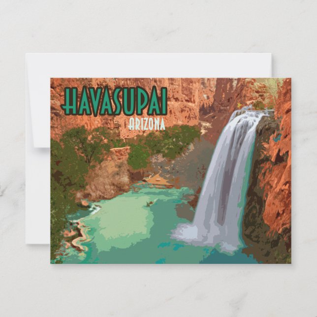 Havasupai Indian Reservation Arizona Flat Card (Vorderseite)