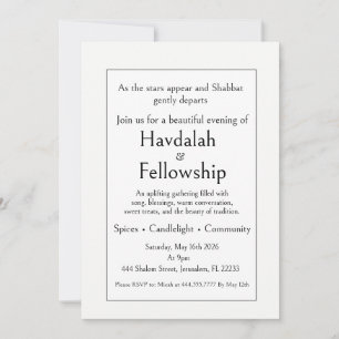 Havdalah-Einladung zum Treffen, minimalistisch mod Einladung