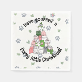 Have a furry little Christmas Serviette