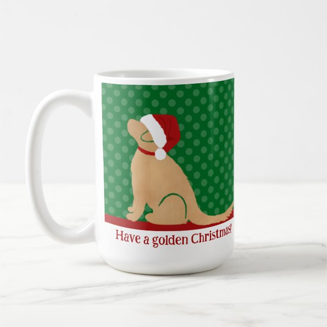 Have a Golden Christmas Green Mug Kaffeetasse (Links)