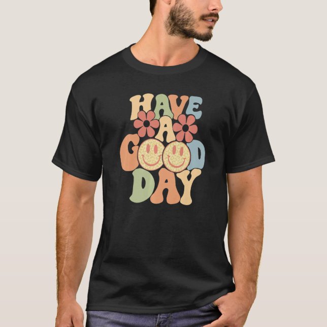 Have A Good Day Happy Face Trend Aesthetic Premium T-Shirt (Vorderseite)