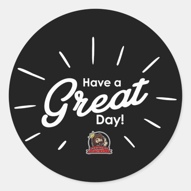 Have A Great Day Sticker (Black) (Vorderseite)