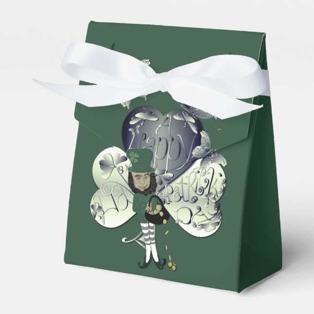"Have a Happy St. Patrick's Day" Leprechaun  Geschenkschachtel (Vorderseite)
