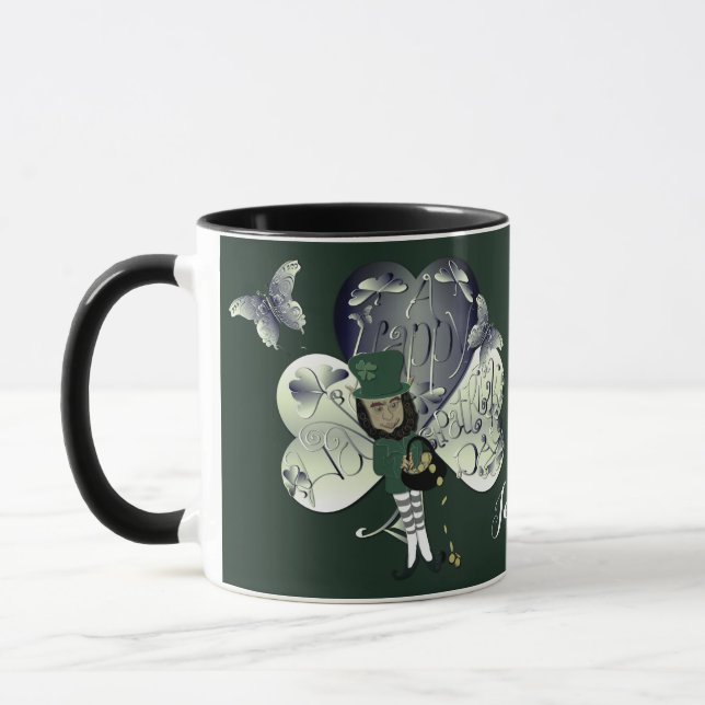 "Have a Happy St. Patrick's Day" Leprechaun  Tasse (Links)