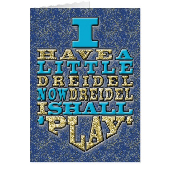 "Have a Little Dreidel" Hanukkah Card w Envelope (Vorne)
