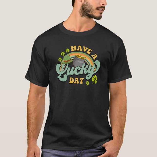 Have A Lucky Day Rainbow Lucky Charm Kids St Patri T-Shirt (Vorderseite)