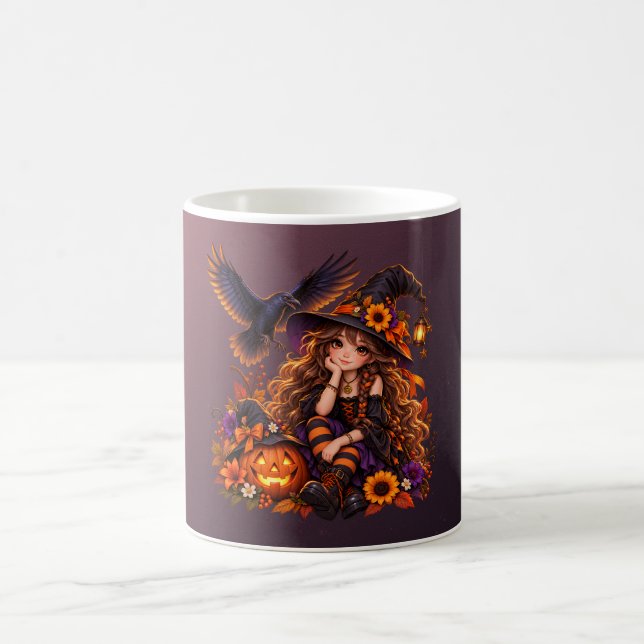 Have a Magical Halloween Cute Witch Kaffeetasse (Mittel)