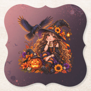 Have a Magical Halloween Cute Witch Untersetzer