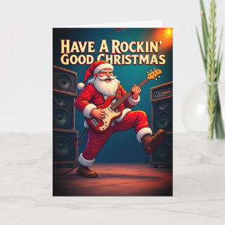 Have A Rockin' Good Christmas Folded Greeting Card Karte