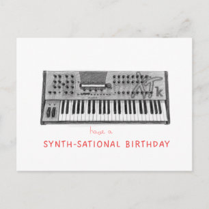 Have a synth-sational birthday- waldorf microwave postkarte