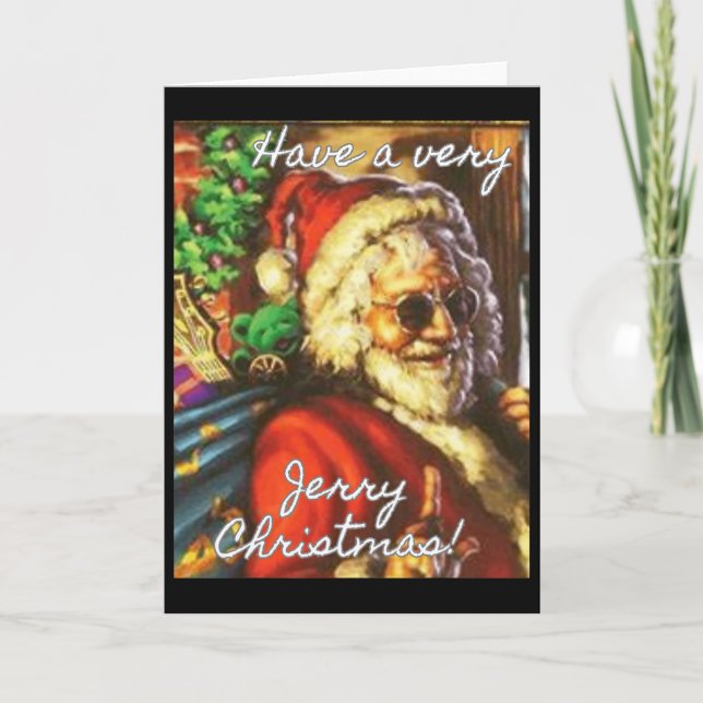 Have A Very Jerry Christmas Garcia Santa Holiday  Karte (Vorderseite)