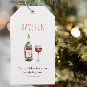 Have Fun Christmas Drink Gift Tags Geschenkanhänger