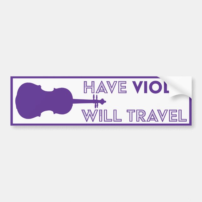 Have Viola will Travel Autoaufkleber (Vorne)