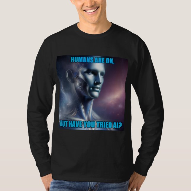 Have you Tried AI - Men's Black Long Sleeve Tee (Vorderseite)