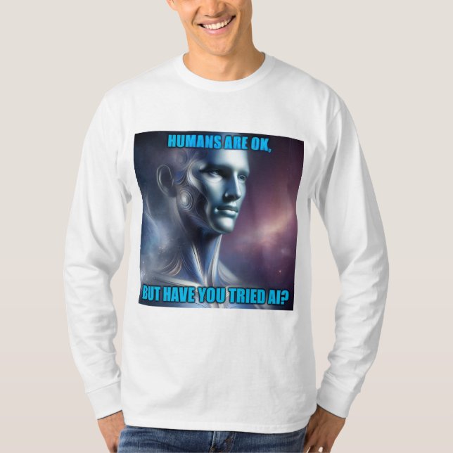 Have you Tried AI - Men's White Long Sleeve Tee (Vorderseite)
