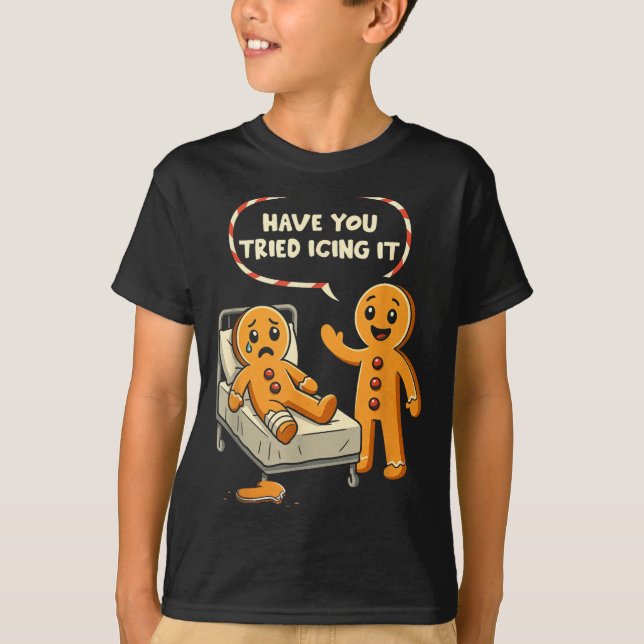 Have You Tried Icing It Gingerbread Nurse Christma T-Shirt (Vorderseite)