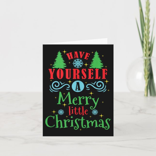 Have Yourself A Merry Little Christmas Tank Top  Karte (Vorderseite)