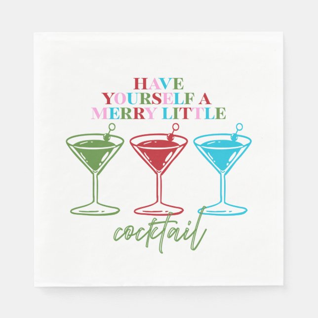 Have Yourself A Merry Little Cocktail Bachelorette Serviette (Vorderseite)