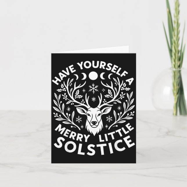 Have Yourself A Merry Little Solstice Christmas Pa Karte (Vorderseite)