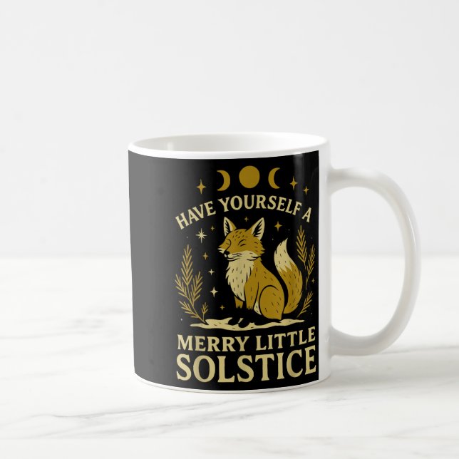 Have Yourself A Merry Little Solstice Fox Mystic  Kaffeetasse (Rechts)