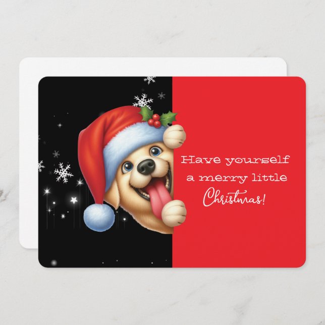 Have Yourself  Merry Little Christmas Grinning Dog (Vorne/Hinten)