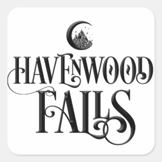 Havenwood Falls Signature - Black Quadratischer Aufkleber