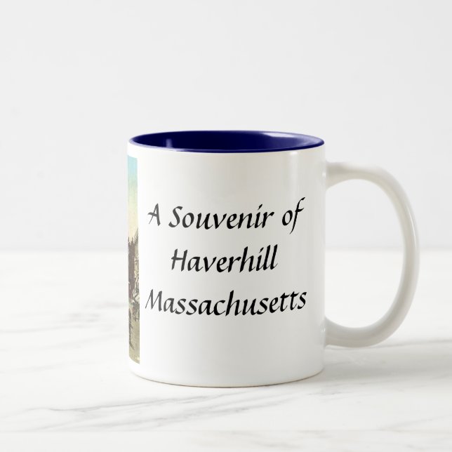 Haverhill, Mass, Souvenir-Tasse Zweifarbige Tasse (Rechts)