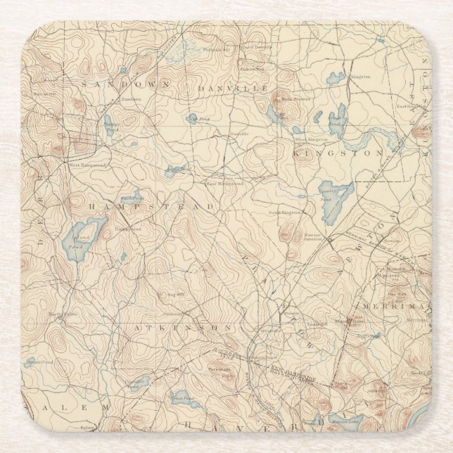 Haverhill, Massachusetts Rechteckiger Pappuntersetzer (Vorderseite)