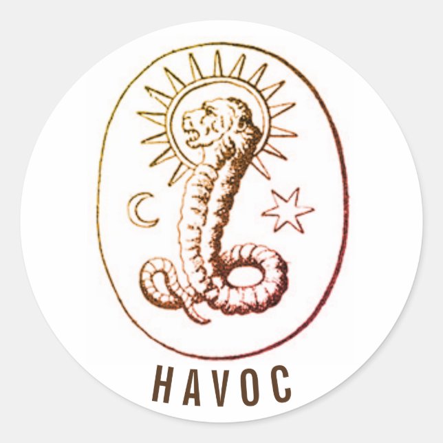 Havoc - Demirangsymbol Runder Aufkleber (Vorderseite)