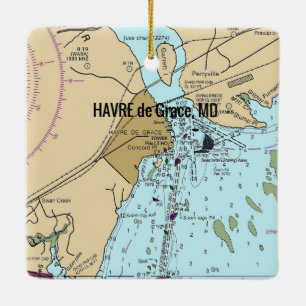 Havre De Grace MD Chart Keramikornament