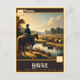 Havre, Montana | VINTAG Postkarte
