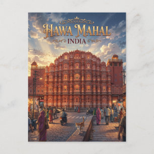 Hawa Mahal Indien Postkarte