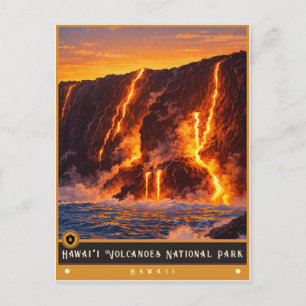 Hawaiʻi Volcanoes National Park   Vintage-Postkart Postkarte