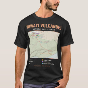 Hawaiʻi-Vulkane-Nationalpark-Wanderkarte-T-Shirt T-Shirt