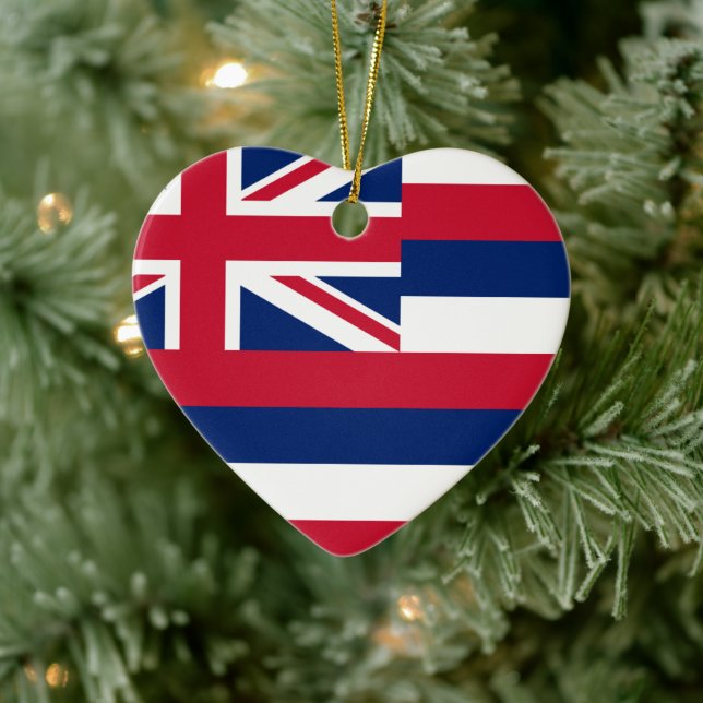 Hawai’i Flag Keramik Ornament (Baum)