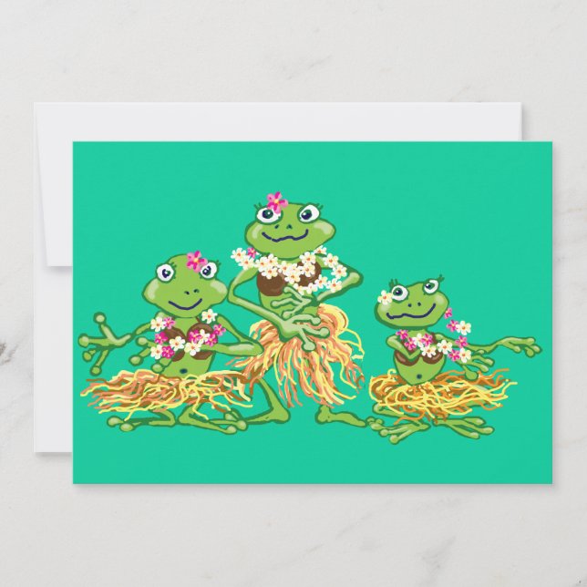 Hawaian-Party Einladung (Vorderseite)