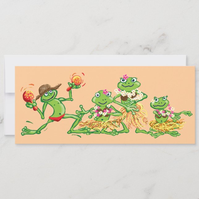 Hawaian-Party Einladung (Vorderseite)