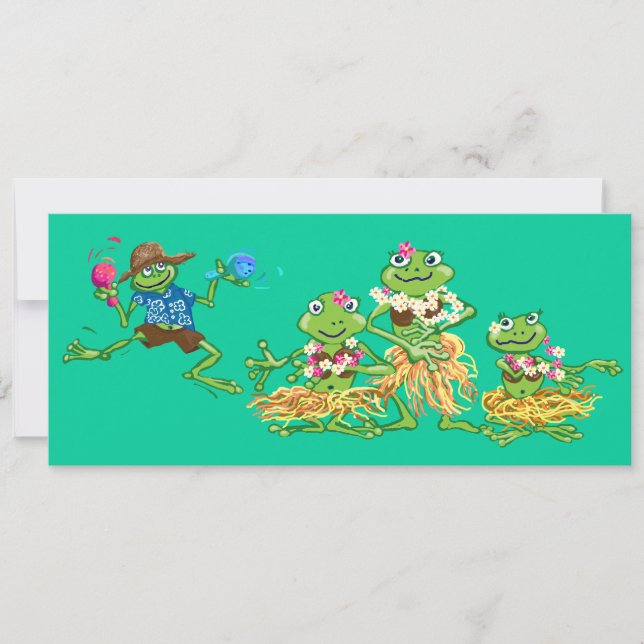 Hawaian-Party Einladung (Vorderseite)