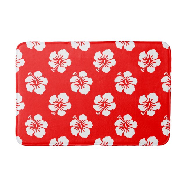 Hawaien-Hibiscus-Motiv Badematte (Vorderseite)