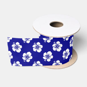 Hawaïen-Hibiscus-Motiv Satinband